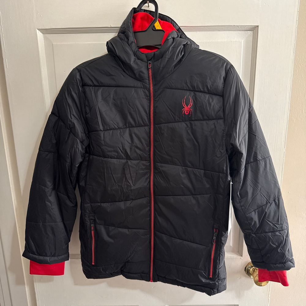 Spyder Kids Black Jacket with Red Accents